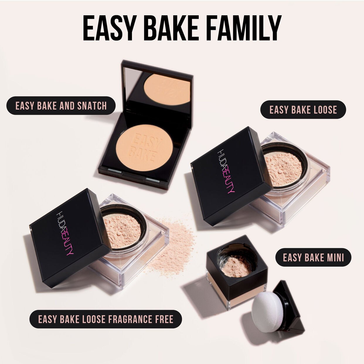 HudaBeauty Easy Bake Loose Baking & Setting Powder (Fragrance-Free)