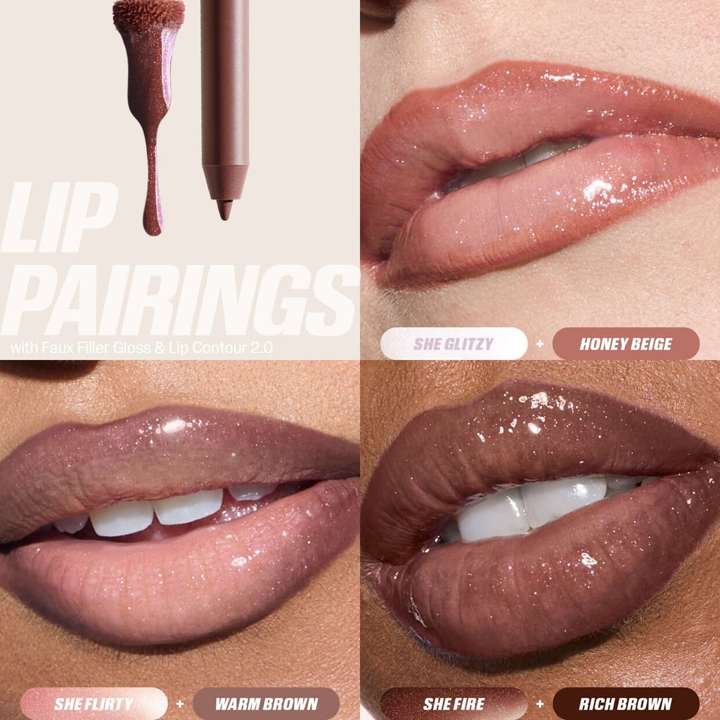 Huda Beauty - Icy Nude FAUX FILLER Lip Gloss