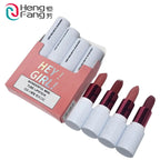 HengFang 4 Pcs Hey Girl Wonder Tube Matte Lipstick Set – Long Lasting & Lightweight