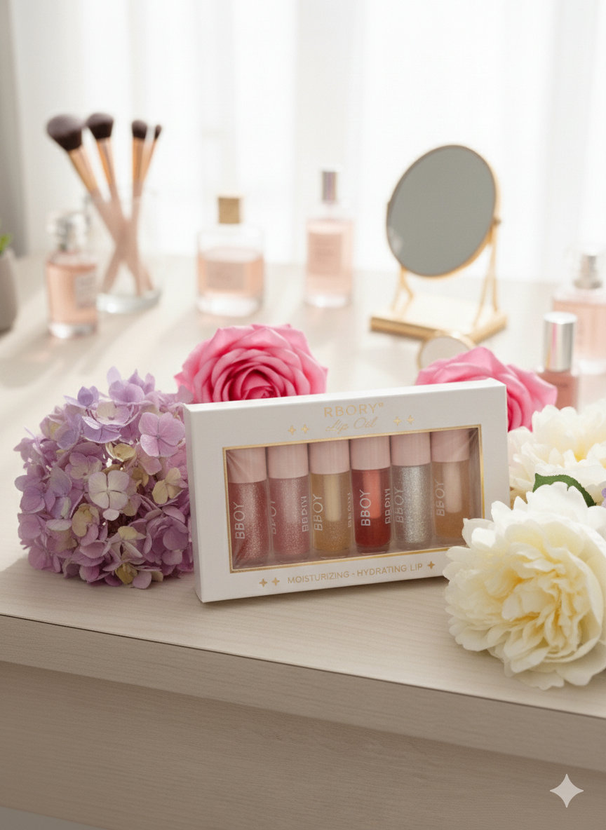 Rbory Glossy Hydrating Lip Oil Set