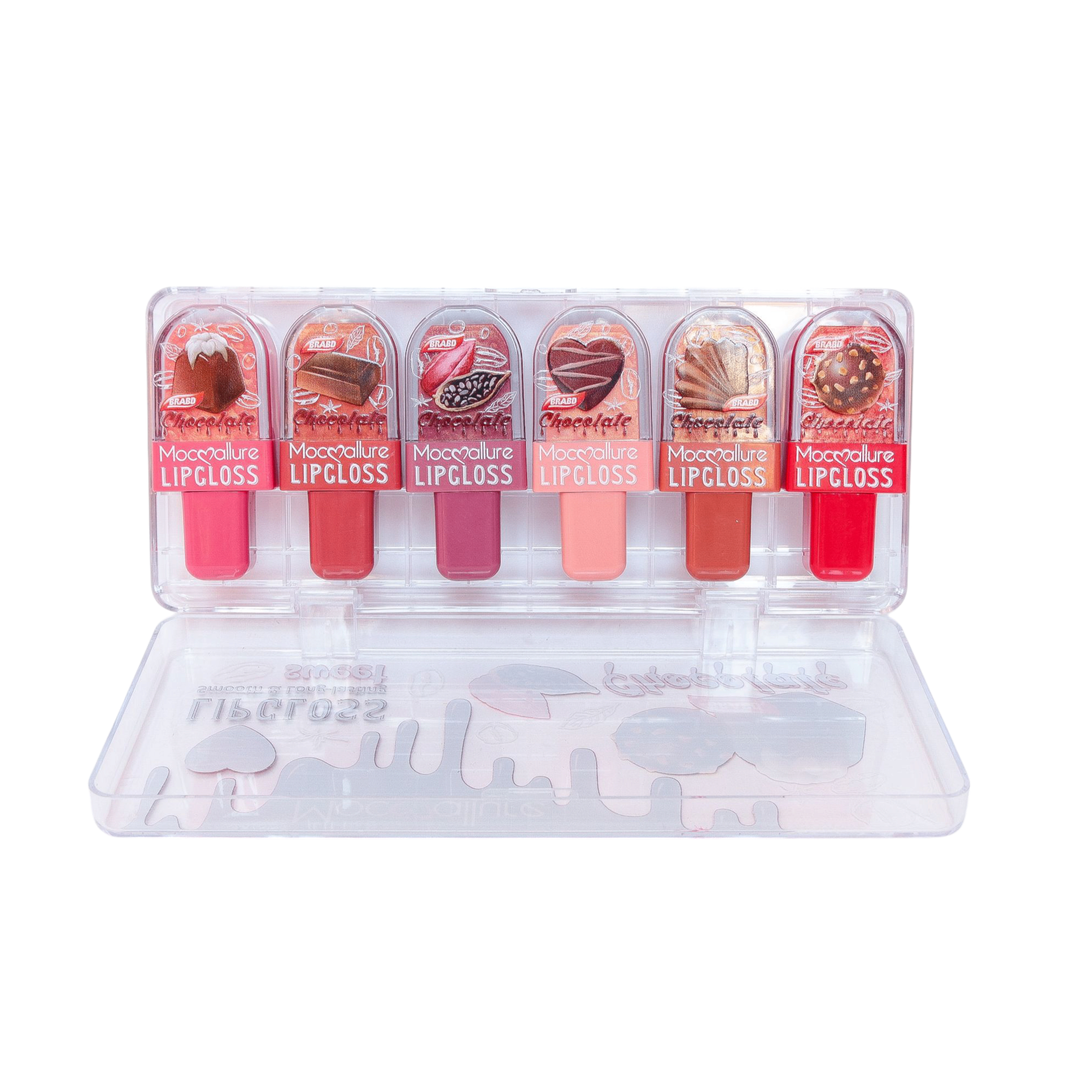 Mocoallure Smooth and Long-Lasting Chocolate Lip Gloss Set of 6 Shades