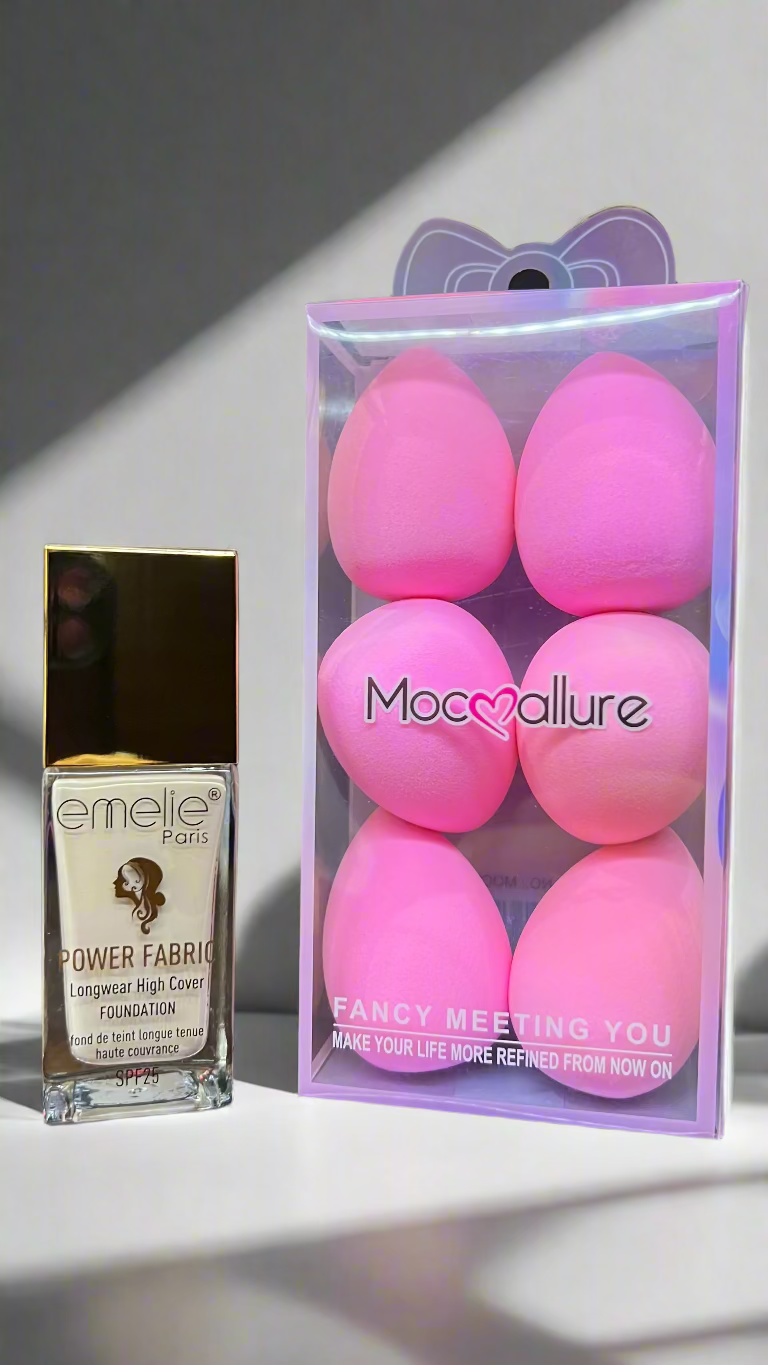 Emelie Double Wear Maximum Cover Foundation + Puff set