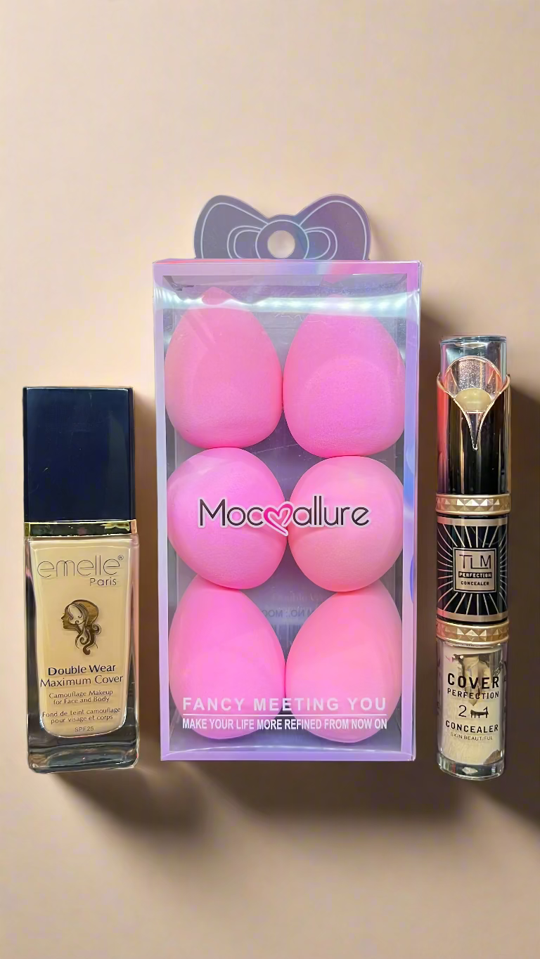 Emelle Double Wear Maximum Cover Foundation + Puff Set