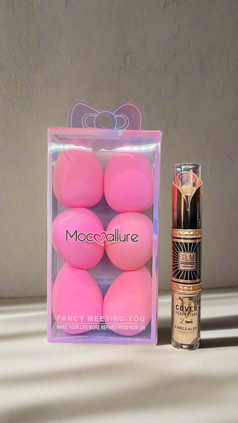 Emelie Double Wear Maximum Cover Foundation + Puff set