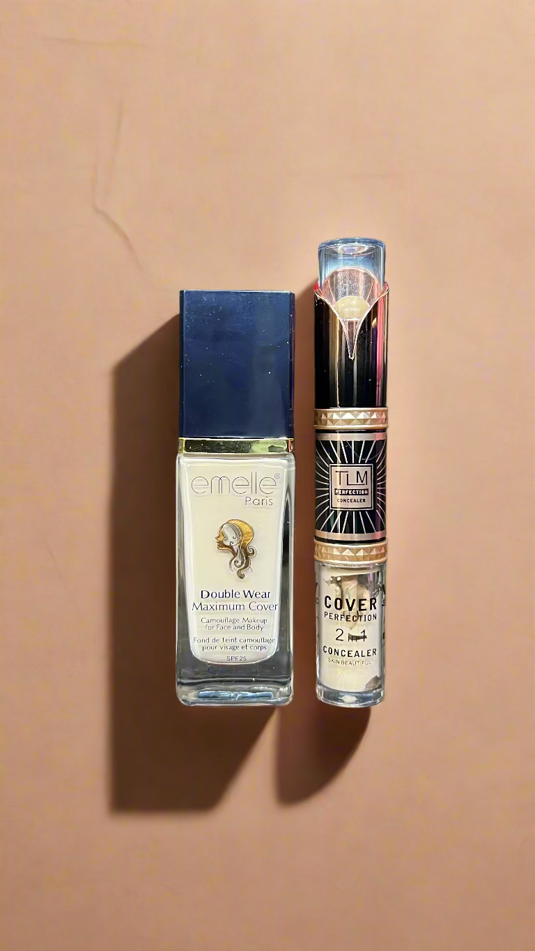 Emelle Double Wear Maximum Cover Foundation + Puff Set