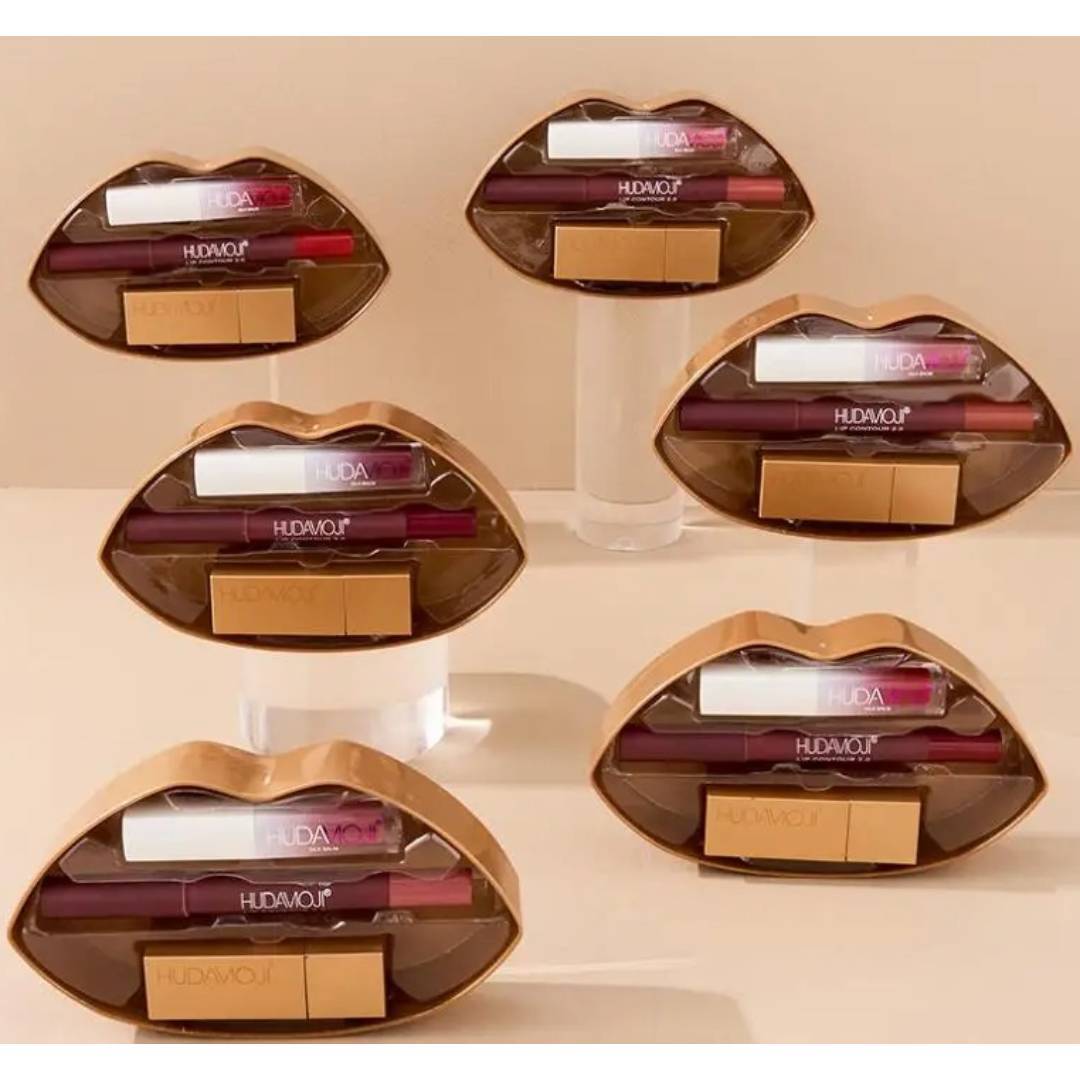 HUDAMOJI Lip Kit – Matte & Moisture Combo 💄✨