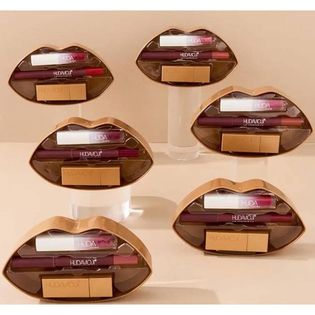 HUDAMOJI Lip Kit – Matte & Moisture Combo 💄✨
