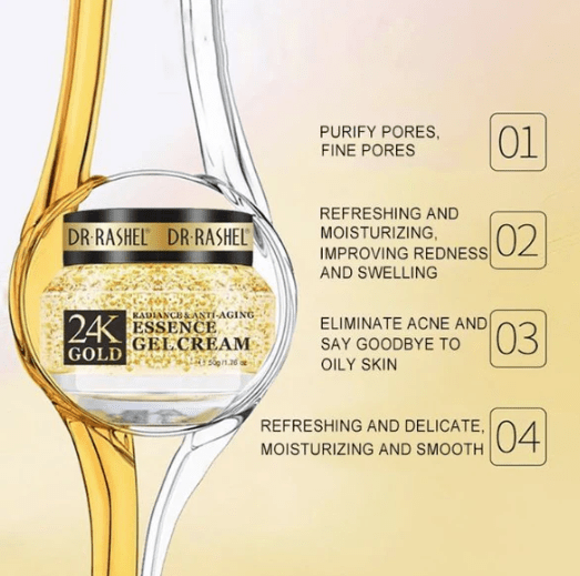 Dr Rashel 24K Gold Essence Gel Cream, 50g - ROSEVEIL