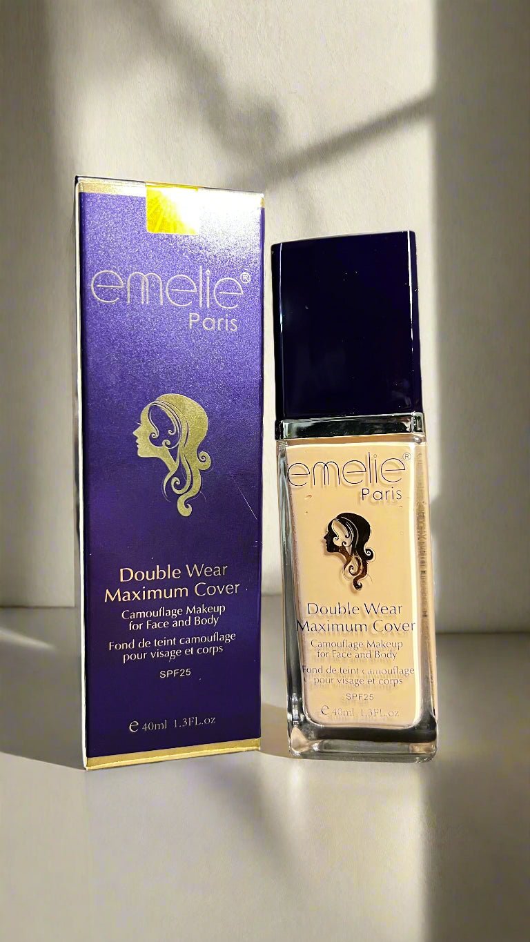 Emelie Double Wear Maximum Cover Foundation + Puff set - ROSEVEIL