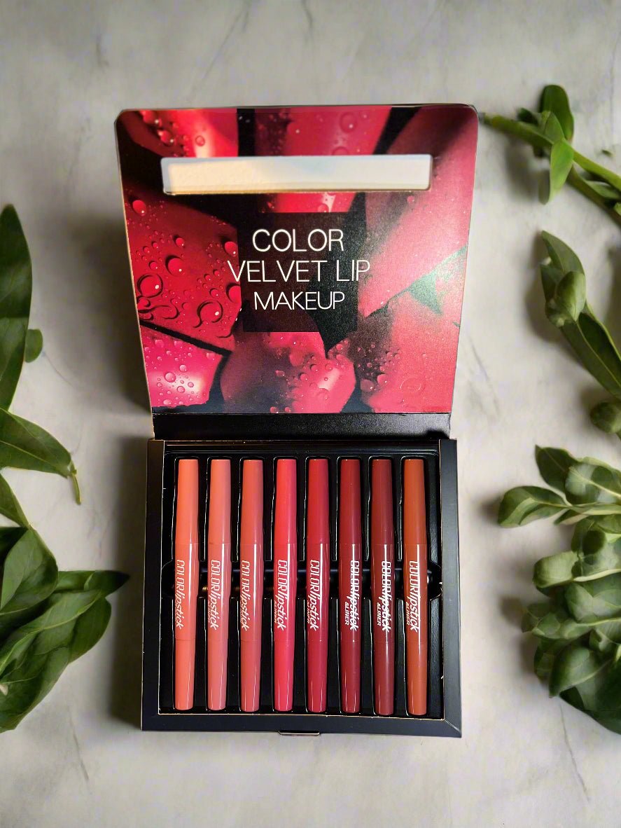HengFeng 2‑in‑1 Lipstick Set – 8 Versatile Shades - ROSEVEIL